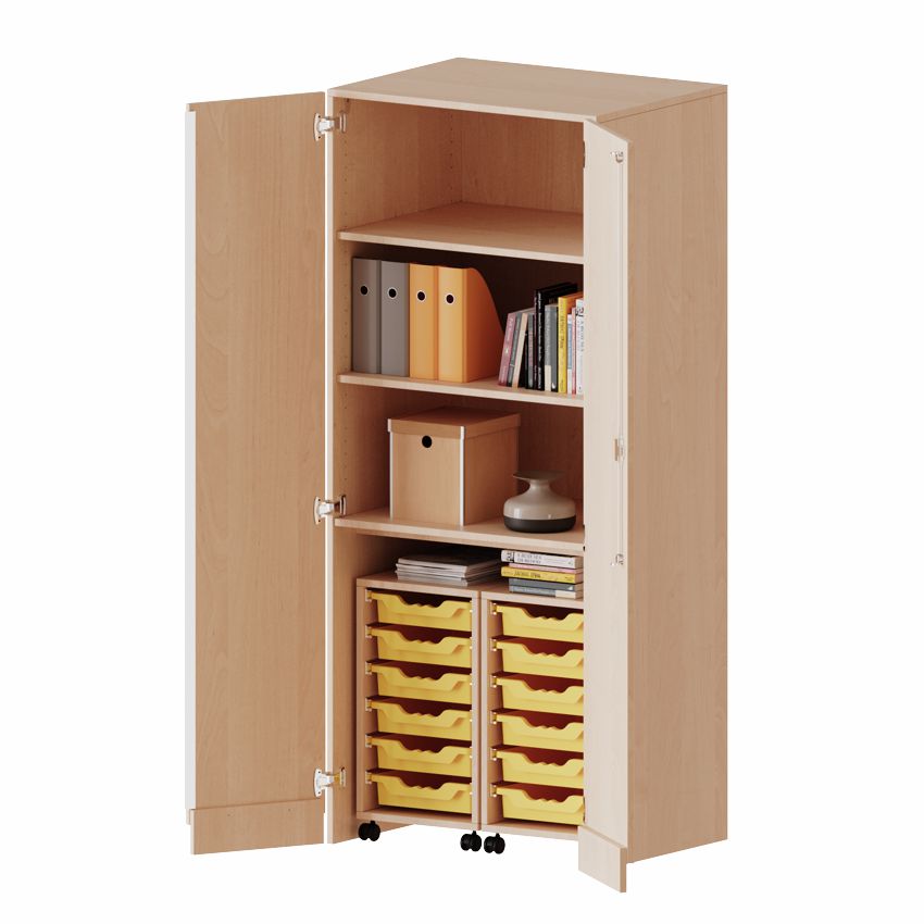 Garagenschrank 5 OH, mit 12 Boxen M, 4 Dekore